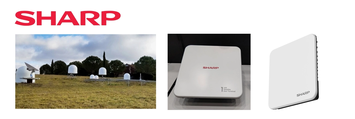 The Minister for Internal Affairs and Communications Award Compact and Lightweight LEO Satellite Communication User Terminal　Integrated with Electronically-steered Phased Array Antenna (prototype) Sharp Corporation 