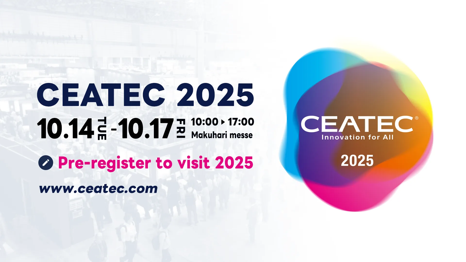 Reservation also starts for more than 180 conference sessions to be held during CEATEC 2025